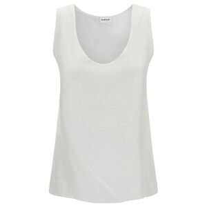 P.A.R.O.S.H. Women White Tank Top With Plunging U Neckline In Polyamide Woman